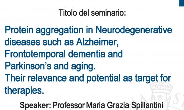 Seminario della Professoressa Maria Grazia Spillantini 